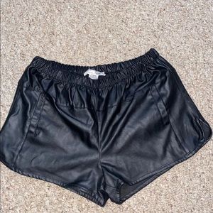 Faux leather shorts size Medium